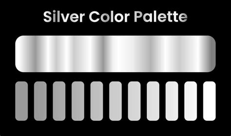 silver color palette. gradient silver color | Silver color palette ...