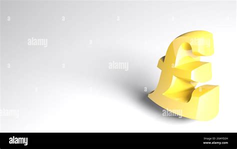 White background with english pound symbol at the right side - 3D rendering illustration Stock ...