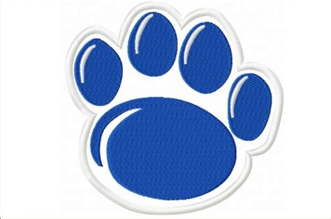 Penn State Paw Applique Design ⋆ Nittany Lions Logo - Blu Cat Red Dog