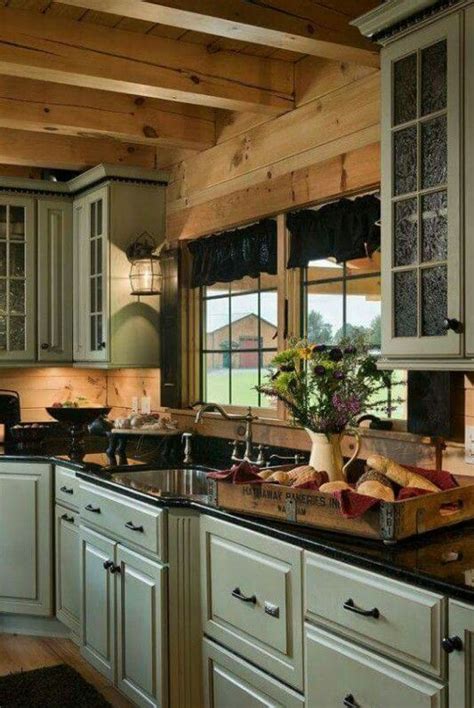 Rustic Kitchen Cabinets, Rustic Kitchen Design, Kitchen Wood, Rustic Design, Glass Kitchen ...