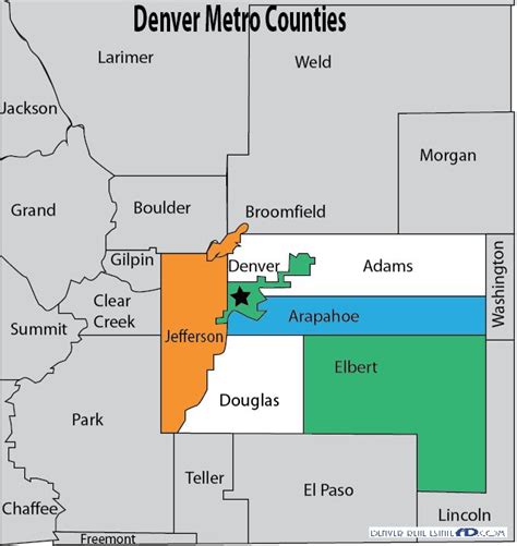 Metro Denver and Surrounding Counties Map | The neighbourhood, Moving ...