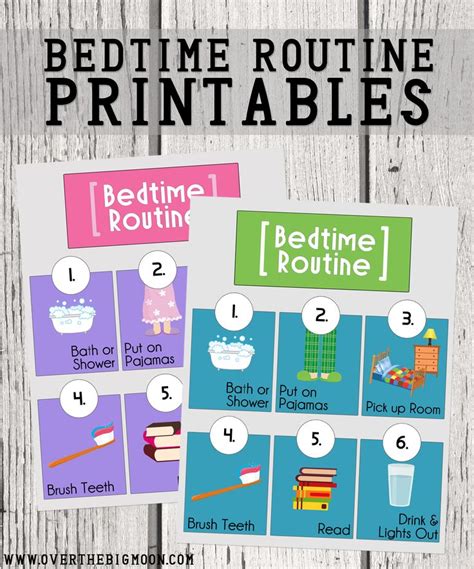 BEDTIME ROUTINE PRINTABLES