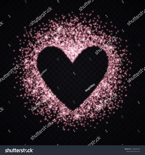 Pink Gold Glitter Heart Frame On Stock Vector (Royalty Free) 1238589793 | Shutterstock