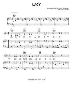 Lacy Sheet Music Olivia Rodrigo - ♪ SHEETMUSIC-FREE.COM