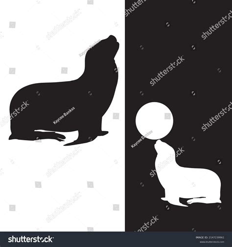 Seal Silhouette Vector Illustration Art Stock Vector (Royalty Free ...