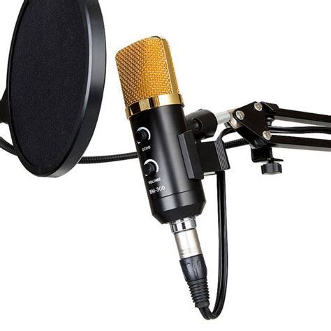 Grabación en estudio de Mic micrófono 3.5mm negro USB con Shock Mount ...