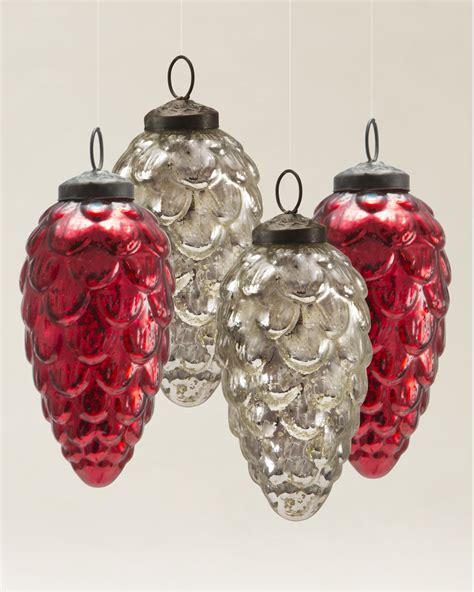 Mercury Glass Ornaments | Balsam Hill | Mercury glass ornaments, Christmas ornament sets, Ornaments