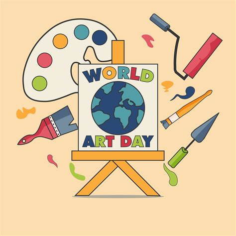 world art day design poster 18986888 Vector Art at Vecteezy