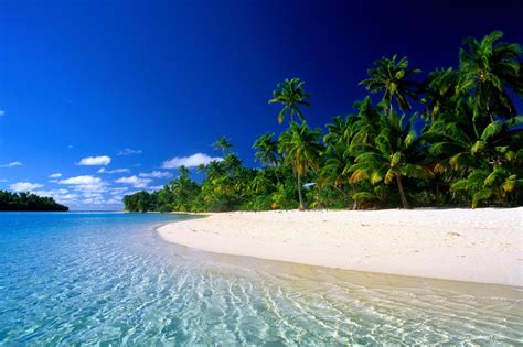 Tropical Paradise Beach - HD Wallpaper