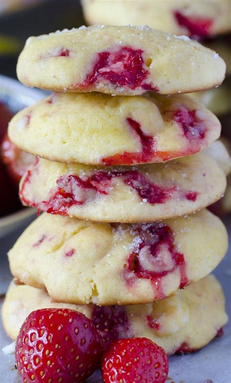 Strawberry Cream Cheese Cookies with White Chocolate Chips ...