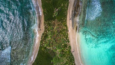 Premium Photo | Aerial view of a tropical beach with a blue clean water