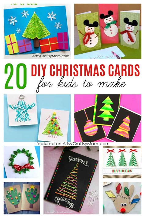 20 Simple and Sweet DIY Christmas Card Ideas for Kids