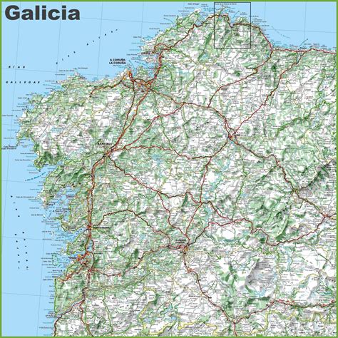 Large Galicia Maps for Free Download and Print | High-Resolution and ...