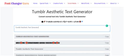 Tumblr Text Generator | 😝☮ Ⓕ๏𝐍𝐓𝐬 千O𝔯 Tumblr