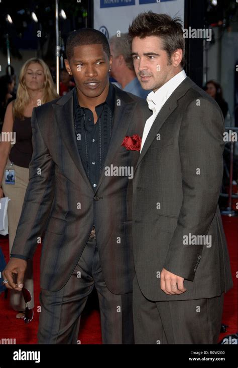 Jamie Foxx and Colin Farrell arriving at the MIAMI VICE Premiere at the ...