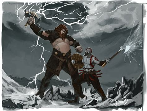 Download Kratos (God Of War) Thor (God Of War) Video Game God Of War: Ragnarök HD Wallpaper by ...