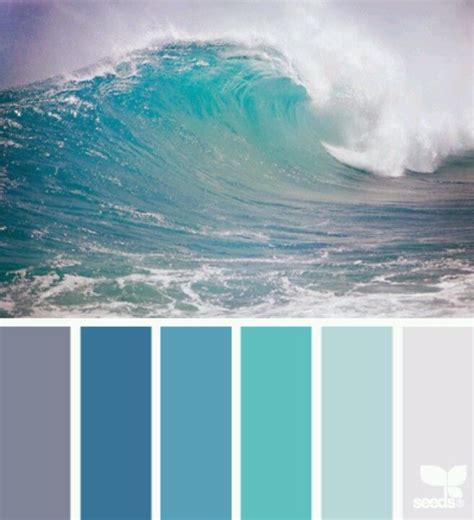 Ocean color combo; waves; water; aqua turquoise; nautical | Ocean ...