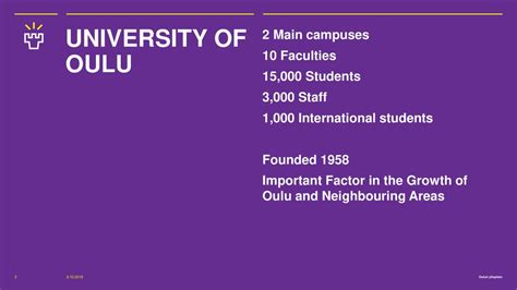 University of Oulu, Finland - ppt download