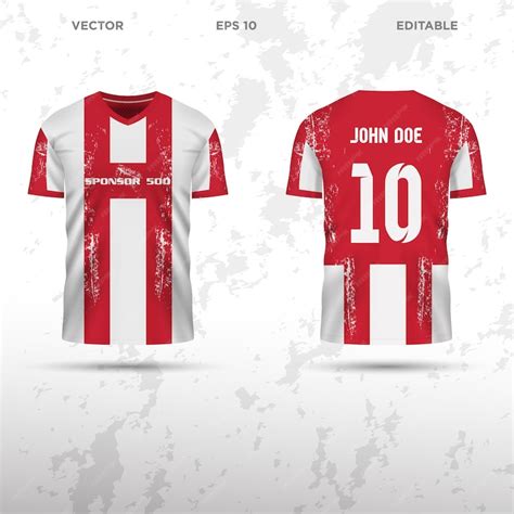 Premium Vector | Sports jersey template design editable