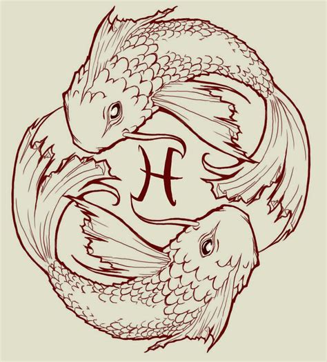 Pisces Fish Drawings