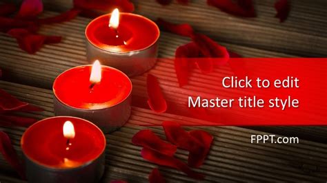 Free Red Candles PowerPoint Template - Free PowerPoint Templates