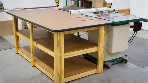 Build a Workbench / Outfeed Table | Table saw outfeed table, Workbench table, Building a workbench