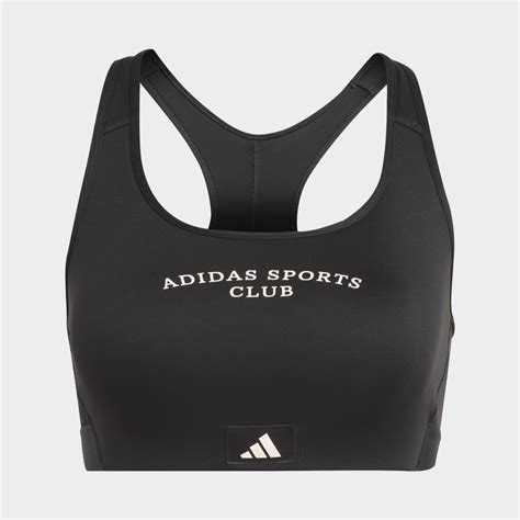 adidas Sports Club Medium-Support Bra - Black | adidas LK