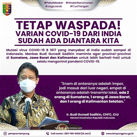 Waspada Terhadap Varian Baru COVID-19. - PPID Provinsi Lampung