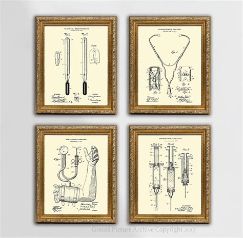 Doctor's Office Wall Art Set of 4 Unframed Cream Medical - Etsy | Wall art sets, Office wall art ...