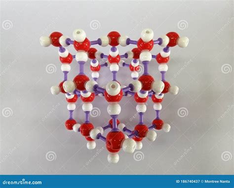 Ice Crystal Molecular Model Stock Image - Image of molecular, model ...