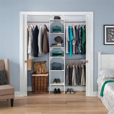 ClosetMaid BrightWood 9-ft W x 82.25-ft H White Wood Closet Kit in the Wood Closet Kits ...