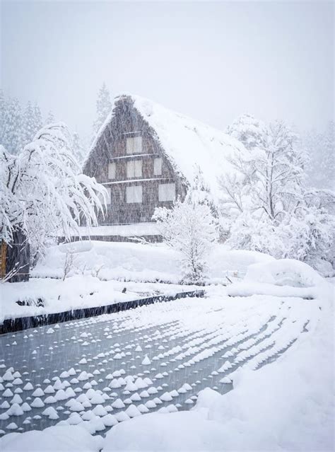 Winter at Shirakawa-go Village in Gifu, Japan Stock Photo - Image of asian, snow: 95511844