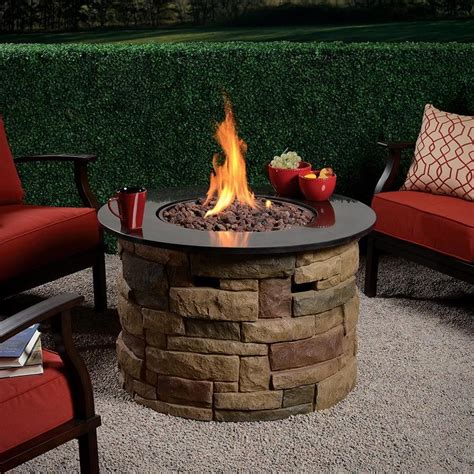 Outdoor Fire Pit Coffee Table Lowes / Bali 30 In W 50000 Btu Steel ...