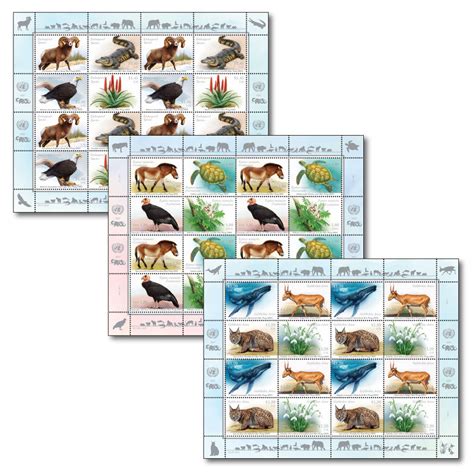 Stamps of UN 2023 (pre-order) - Endangered Species - Sheets . One set ...