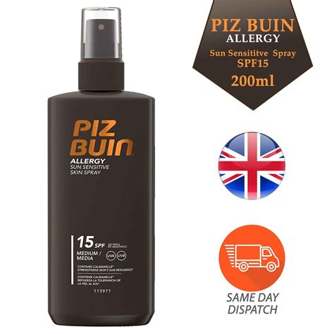 Piz Buin Allergy Sun Sensitive Skin Spray | Grelly UK