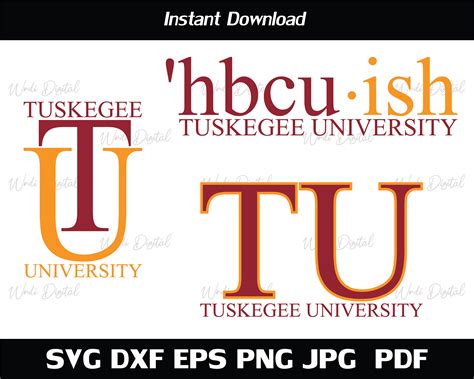 3 Style Hbcu ish Tuskegee University Svg Cut Files Svg | Etsy