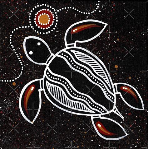 "Authentic Aboriginal Art - Sea Turtle" by HogarthArts | Redbubble