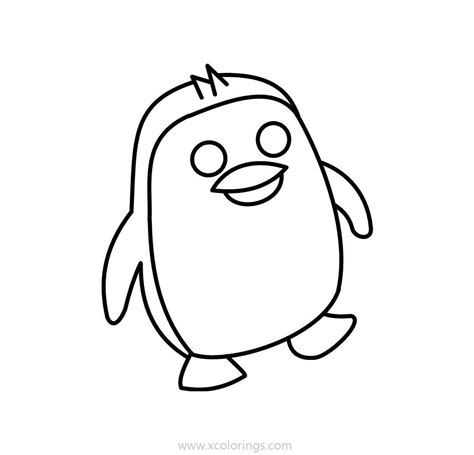 Roblox Adopt Me Coloring Pages Golden Penguin - XColorings.com