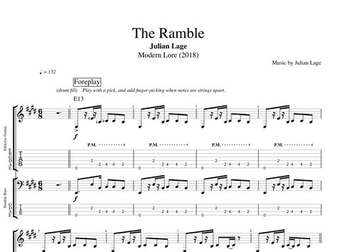 "The Ramble" (Modern Lore) · Julian Lage || Guitar + Bass || Tabs + Sheet Music + Chords + Score ...