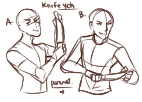 Knife Holding Poses - Open