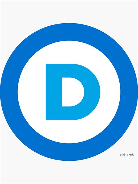 "Democratic Logo" Sticker by ashersb | Redbubble