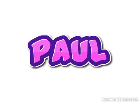 Paul Logo | Outil de conception de nom gratuit à partir de texte flamboyant