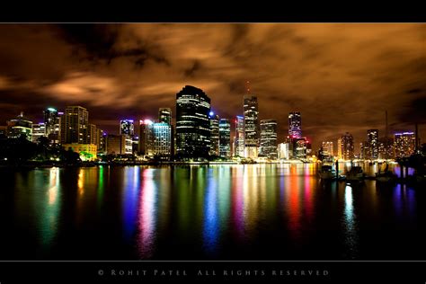 Brisbane Cityscape | Brisbane Cityscape at Night Across Bris… | Rohit Patel | Flickr