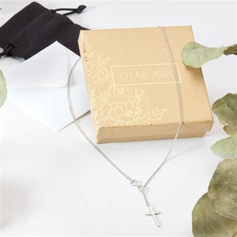 Baptism Cross Necklace - Christian Gift Necklace for Baptism/Christening, Infinity Cross – Dear Ava