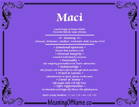 Maci - Meaning of Name