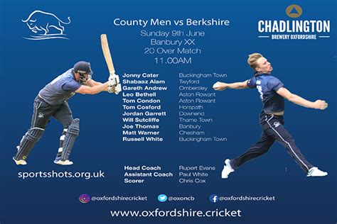 Oxfordshire Cricket Board - News - Team News vs Berkshire