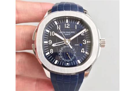 Patek Philippe Aquanaut Jumbo 5164A SS Blue Dial on Blue Rubber Strap ...