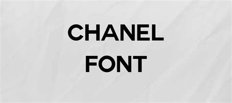 Chanel Font Free Download