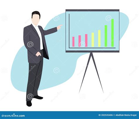 Business People Presenting Graph Cahrt Stock Vector - Illustration of ...