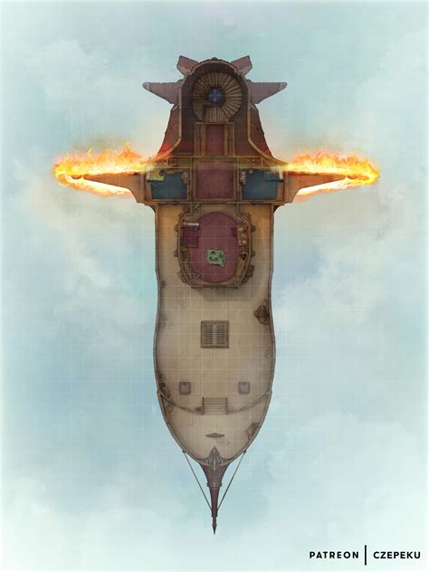 Elemental Airship Battlemap : r/Eberron